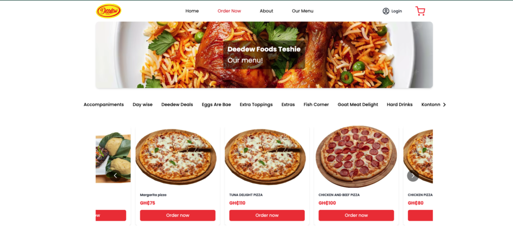Shop page